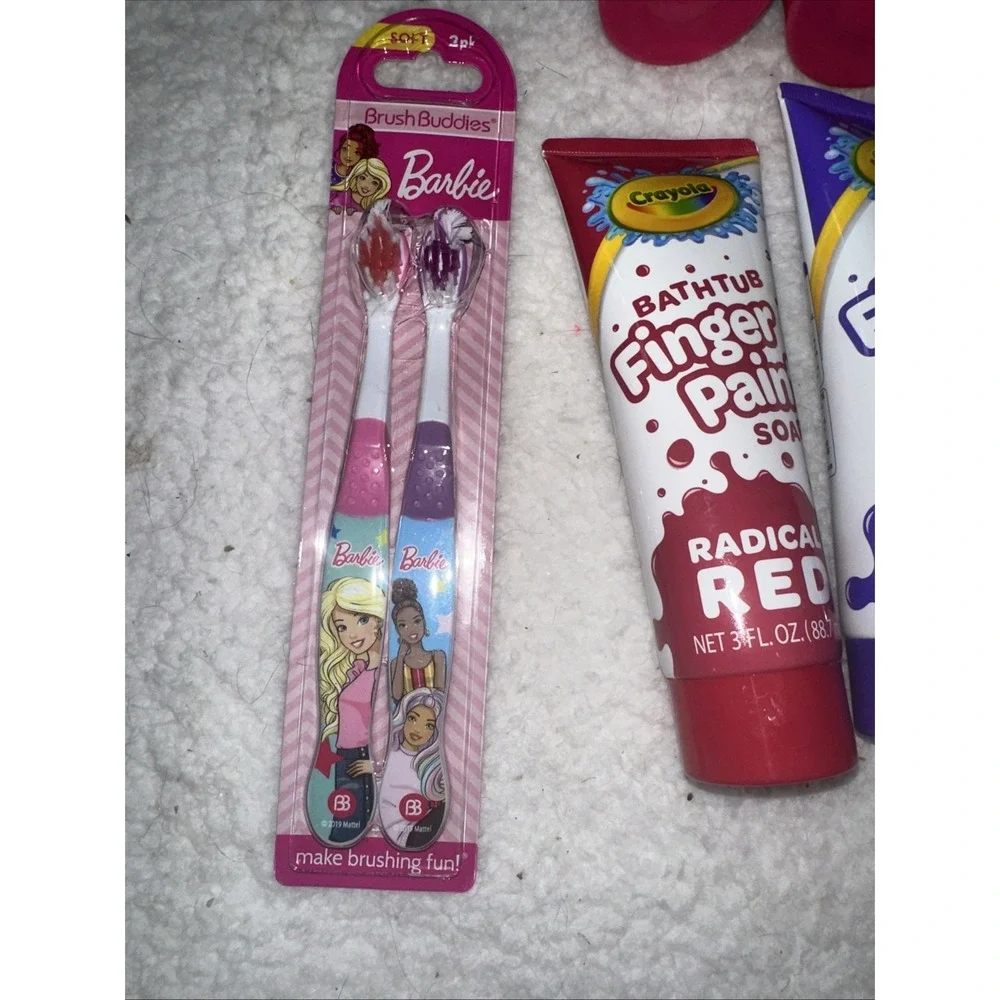 Kids Shampoo Conditioner Bath Bomb Lip Gloss Barbie toothbrush My Little Pony